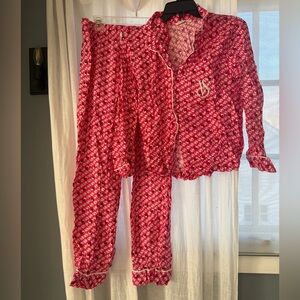 Victoria's Secret Red and White Pajama Set